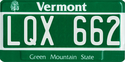 VT license plate LQX662