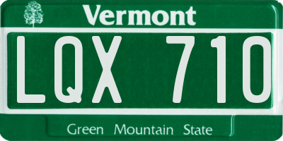 VT license plate LQX710