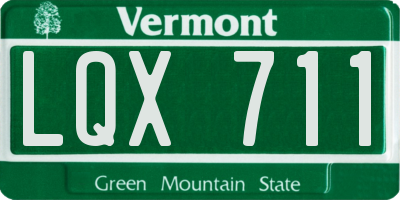 VT license plate LQX711