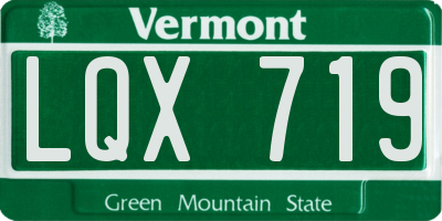 VT license plate LQX719