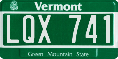 VT license plate LQX741