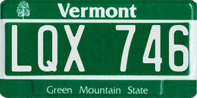 VT license plate LQX746