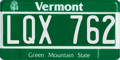 VT license plate LQX762