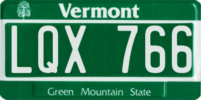 VT license plate LQX766