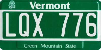 VT license plate LQX776
