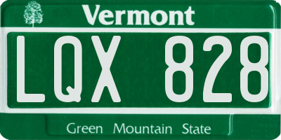 VT license plate LQX828