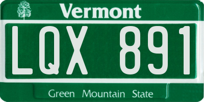 VT license plate LQX891