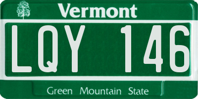 VT license plate LQY146