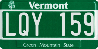 VT license plate LQY159
