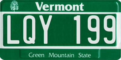 VT license plate LQY199