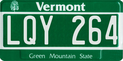 VT license plate LQY264