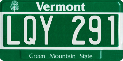 VT license plate LQY291