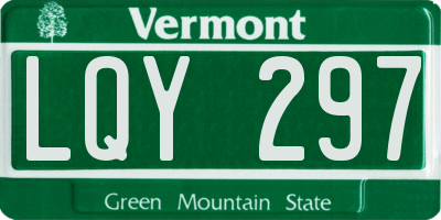 VT license plate LQY297