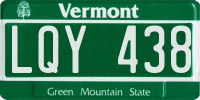 VT license plate LQY438