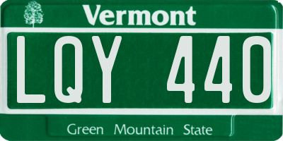 VT license plate LQY440