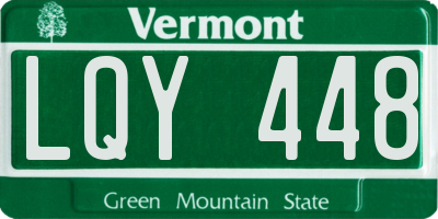 VT license plate LQY448