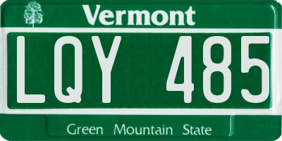 VT license plate LQY485