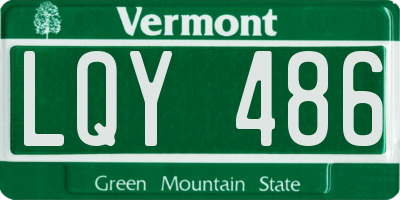 VT license plate LQY486