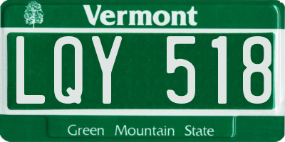 VT license plate LQY518
