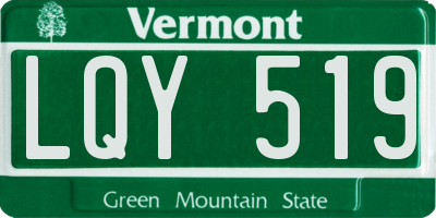 VT license plate LQY519