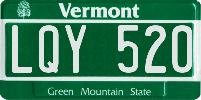 VT license plate LQY520