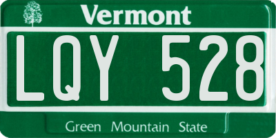 VT license plate LQY528