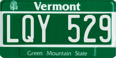 VT license plate LQY529
