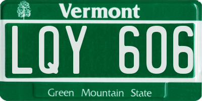 VT license plate LQY606