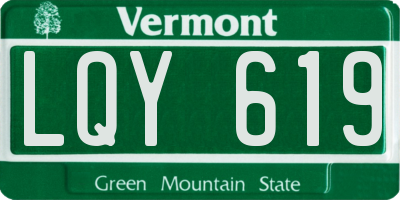 VT license plate LQY619