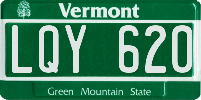 VT license plate LQY620
