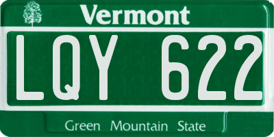 VT license plate LQY622