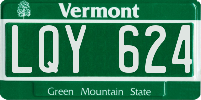 VT license plate LQY624