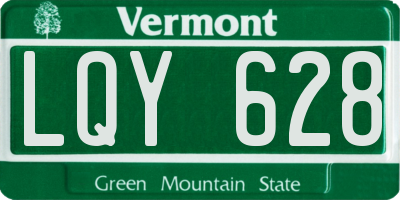 VT license plate LQY628