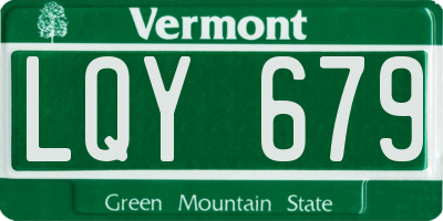 VT license plate LQY679