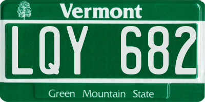 VT license plate LQY682