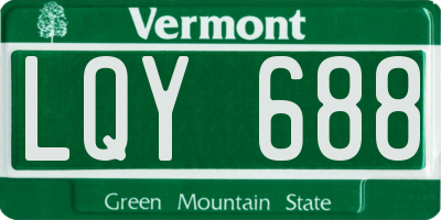 VT license plate LQY688