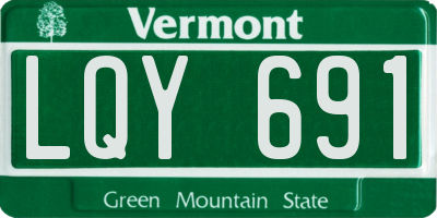 VT license plate LQY691