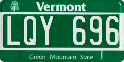 VT license plate LQY696