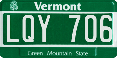VT license plate LQY706