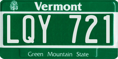 VT license plate LQY721