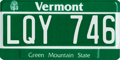 VT license plate LQY746