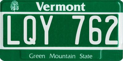 VT license plate LQY762