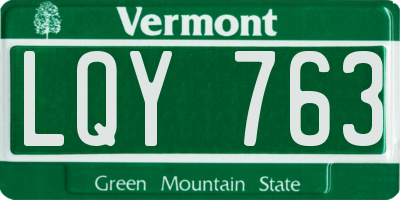 VT license plate LQY763