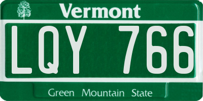 VT license plate LQY766
