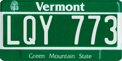 VT license plate LQY773