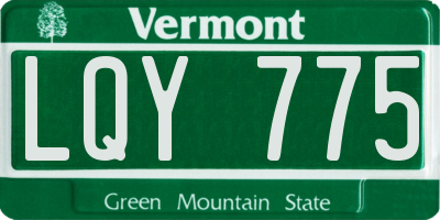 VT license plate LQY775