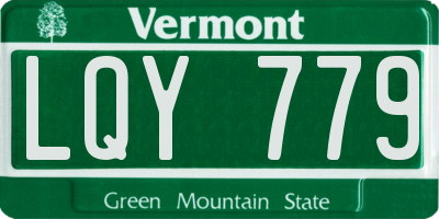 VT license plate LQY779
