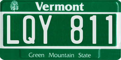 VT license plate LQY811