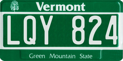 VT license plate LQY824