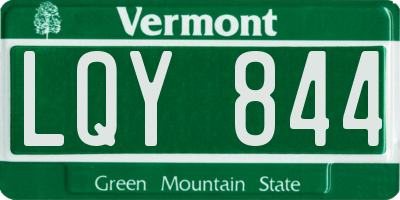 VT license plate LQY844